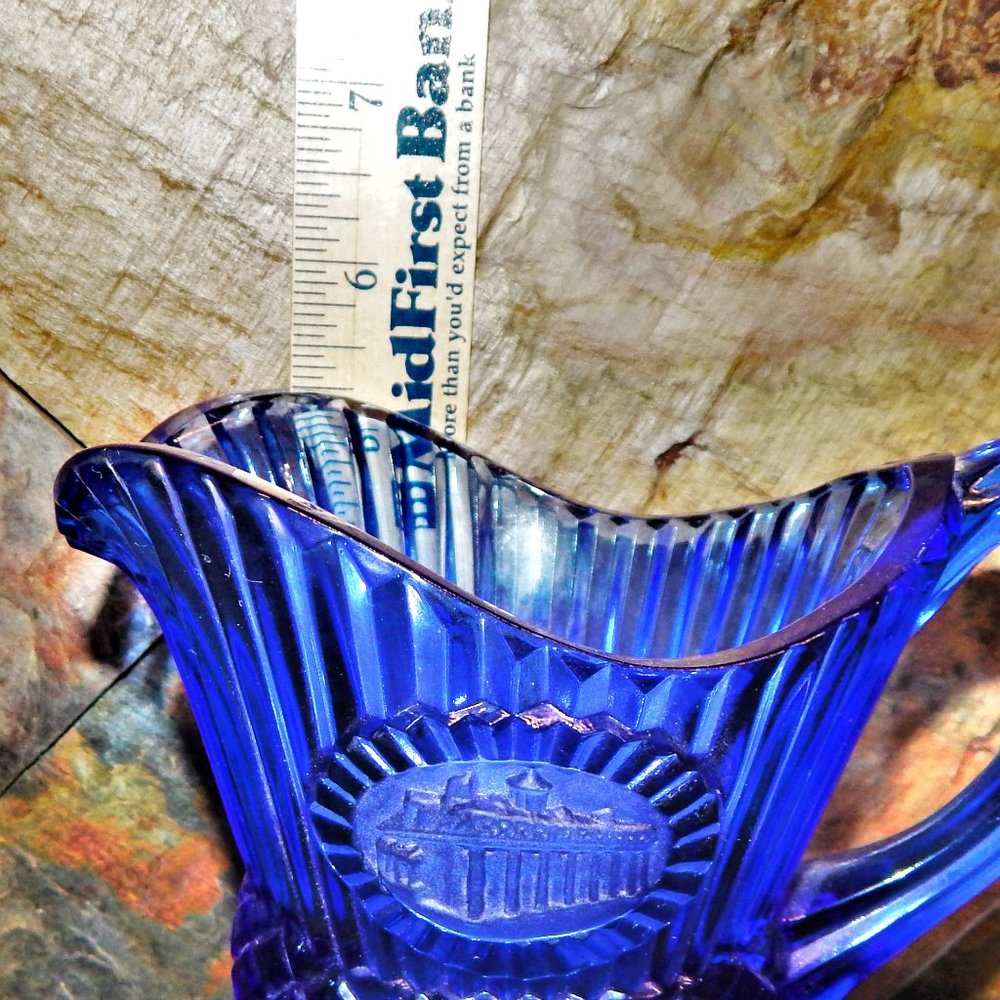 Vintage Avon Cobalt Blue WA Mt Vernon Creamer - Picture 8 of 8